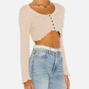 Free People Rosehip Cropped Cardi